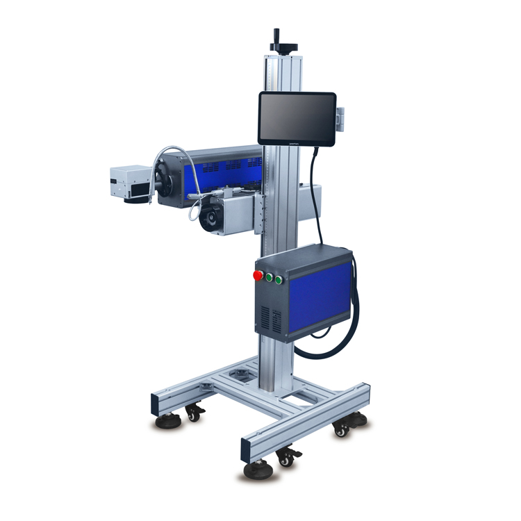 Máquina eficiente de marcado láser de CO2 Fly 60W para código de lote de fecha de caducidad IPS-LC60F